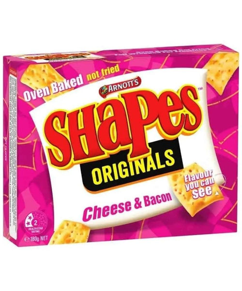 Arnotts Shapes Cheese & Bacon 180g – LCM